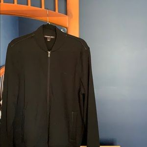 NWT Michael KORS LS Black Zip-up Sweater (M)